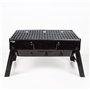 Barbecue portable pliant rectangulaire noir 40x28x20 cm Aktive