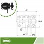 Amig - Goupille de chevauchement pour portes Mod.484 | 30 x 30 mm | Loquet de sécurité pour fermeture horizontale | Finition aci