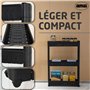 Amig - Chariot de rangement étroit avec roulettes Böken | Noir | 54 x 12 x 78 cm | Chariot de rangement auxiliaire | Unité de ra