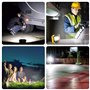 Lambony Lampe de travail LED rechargeable, 30 W, lampe de sécurité avec 3 modes, projecteur extérieur COB avec USB étanche pour 