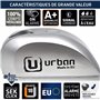 URBAN UR22 Antivol Bloque Disque avec Alarme + Avertissement 120dBA, 6 mm, fabriqué dans l'UE, Universel pour Vélo, Moto, Scoote
