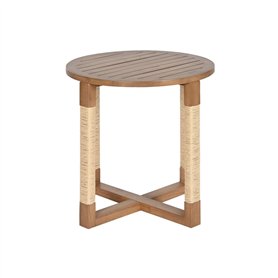 Home ESPRIT Table d'appoint Naturelle en Bois MDF 48 x 48 x 50