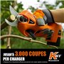 Kebtek Sécateur électrique Sans Fil Léger avec 2 Batteries- Diamètre de Coupe de 25 mm - Moteur Brushless 16.8V - Sécateur à b