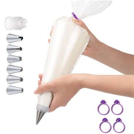 ho Lot de 100 grandes poches à douille jetables