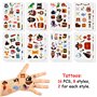 88 PCs Pirates bagues Trousseau Porte-Clés Pirate Bracelets Pirate Eye Patch Moustache Tatouages Cadeau D'anniversaire Sacs Pina