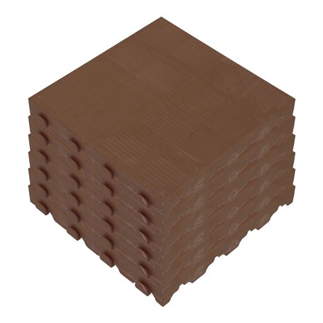 Lot de 6 unités. dallage pour sol extérieur COMBI collection marron