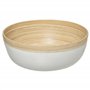 Well Home Saladier en bois de bambou Blanc Ø30 x 12 cm
