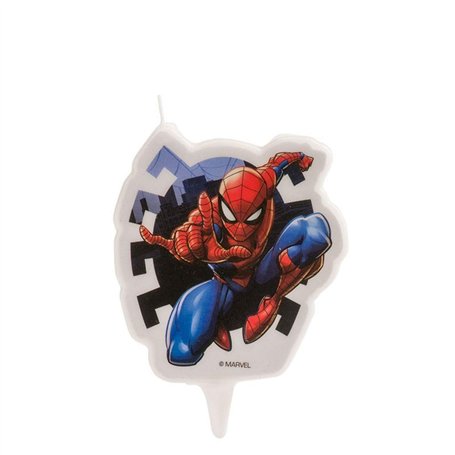 Dekora - 346208 Bougie Anniversaire Enfant Spiderman de 7 cm