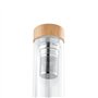 Recamania Bouteille isotherme avec filtre pour thé et infusions 500 ml en verre double - Convient pour l'eau
