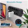 Multiprise Parasurtenseur Parafoudre avec 8 Prises et 4 Ports USB, AUOPLUS Bloc Multiprise Electrique avec Terre, Interrupteur, 