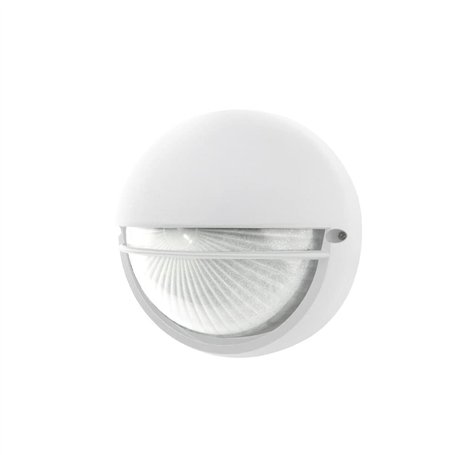 Plafonnier extérieur circulaire avec visière blanche 60 W E27