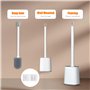 Ibergrif M34151-2, Brosse WC Silicone - Brosse Toilette et Supports, Anti-Goutte, Antibactérienne, Balayette WC Ventilée, Séchag