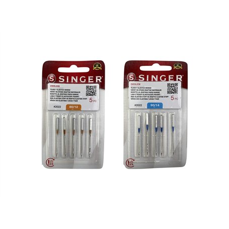 Lot de 10 Aiguilles pour Machine à Coudre Singer 2022 pour Overlock Singer 14SH