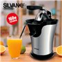 Silvano Presse-agrumes électrique avec leviers de pression, extracteur de jus 160 W, buse en acier inoxydable avec système anti-
