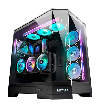 ABYSM Gaming Boîtier PC Gamer Danube SAVA H600 Black E-ATX avec 3 Panneaux en Verre trempé