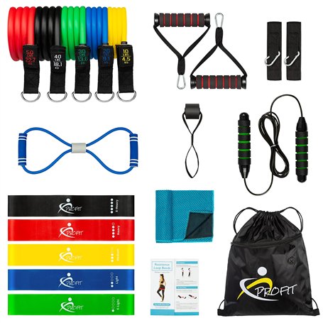 Bande Elastique de Resistance Musculation -Kit d'exercices à Domicile