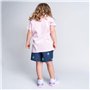 CERDÁ LIFE'S LITTLE MOMENTS Combinaison d'Été pour Fille de Elsa Costume 2 pièces (t-Shirt + Short) | 100% Coton de la Reine des