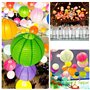 Lanternes en Papier 12 Pièces STARPIA Lampion Chinois Abat-jour en Papier 6" 8" 10" 12" Ronde Lampes en Papier Boule pour Décora