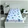 JERRY FABRICS Disney Lilo & Stitch Drap housse Stitch avec fleurs 90 x 200 + 25 cm 100 % coton 23FT232