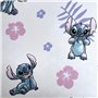 JERRY FABRICS Disney Lilo & Stitch Drap housse Stitch avec fleurs 90 x 200 + 25 cm 100 % coton 23FT232