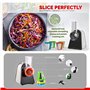 zilan z şekil Découpe légumes électrique, 4 en 1 râper émincer gratter mandoline légumes fruits, 200W