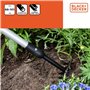 BLACK+DECKER Râteau Jardin à 5 Dents - Haute Réglable de 66 à 100 CM - Outillage de Jardin - Acier au Carbone, Fibre de Verre et