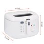 alpina Friteuse - Friteuse - 1800 Watt - 2,5 Litre - Jusqu'à 190ºC - Blanc