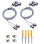 4 Pcs Ajustable Suspension Fil Suspension Luminaire Cable en Acier Inoxydable Kit