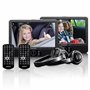 Lenco DVP-939 - lecteur DVD portable 2 x 9 pouces avec 2 casques et 2 supports d'appui-tête - batterie rechargeable intégrée - e