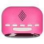 Ices ICR-210 Rose -Tuner PLL-FM- Haut-parleurs intégrés- Radio-réveil- Fonctionnement sur piles- Écran LED- Double fonction d'al