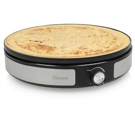 Tristar crêpière BP-2639 - ø33 cm - 1 grande crêpe ou 7 petites crêpes à la fois - Plaque amovible - 1 500 W
