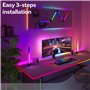 CALEX Smart Gaming - Ruban LED Gaming Neon Flex - Compatible Razer Chroma - Smart Home - Synchronisation RGBIC pour PC - Fixatio