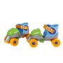 Kids Globe 720523 Patins à roulettes Bleu/Vert (Taille réglable 24-30