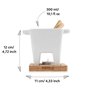 Boska Tapas Fondue Bianco - Blanc - Pour 174 grammes de fromage fondu - 300 ml Contenu