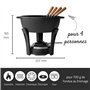 Boska Service à Fondue Pro - Appareil à Fondue - Fondue au Fromage - Convient à Tout Type de réchaud - Noir - Capacité 1.1 L