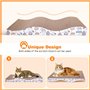 Nobleza 2 Pièces Grattoir Chat Carton Griffoir Incurvé Réversible en Carton, Tapis à Gratter pour Chat avec Carton Ondulé et Her