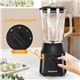Aigostar Swift - Blender Mixeur, Bol Verre 1.5 L, avec 4 Lames en Revêtement en Titane, Puissance 800 W, 2 Vitesses + Fonction P
