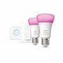 Philips Hue - Startkit 2xE27 + Bridge & Dimmer - Blanc & Color Ambiance