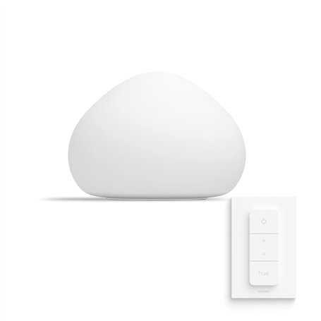 Philps White Ambiance WELLNER Lampe à poser 1x9.5W - Blanc (télécommande incluse)