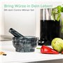 Coninx Mortier Pilon Cuisine | Mortier et Son Pilon Marbre Massif | Ø 15cm x 8cm | Solution Simple pour Cuisiner comme un Chef |