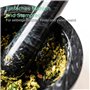 Coninx Mortier Pilon Cuisine | Mortier et Son Pilon Marbre Massif | Ø 15cm x 8cm | Solution Simple pour Cuisiner comme un Chef |