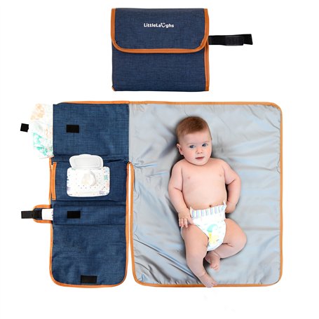 Matelas à langer nomade – Tapis de voyage pour bébé - Pochettes de rangement pour les couches