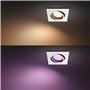 Philips Hue White & Color Ambiance Ambiance Centura downlights inclinés 1 pack, plafonniers à intensité variable, contrôle intel