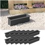 vidaXL 12× Boîtes à Fleurs pour Palettes Jardinières de Jardin Lits Surélevés de Terrasse Bacs Plantes de Balcon Euro Gris 36x13
