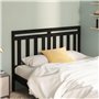 Tête de lit Noir 166x4x100 cm Bois massif de pin