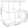 vidaXL Comodino Rovere Fumo 50x30x51,5 cm in Legno Multistrato