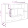 vidaXL Mensola a Muro Grigio Cemento 85x16x52,5cm in Legno Multistrato