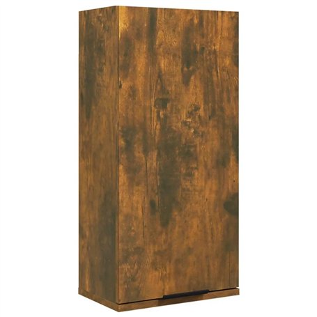 vidaXL Mobile da Bagno a Parete Rovere Fumo 32x20x67 cm