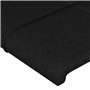 vidaXL Lot de 2 têtes de lit en tissu Noir 80 x 5 x 78/88 cm