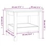 vidaXL Table Basse Table d'Appoint Rangement Table Centrale Bout de Canapé Salon Salle de Séjour Intérieur 45x45x40 cm Bois Mass